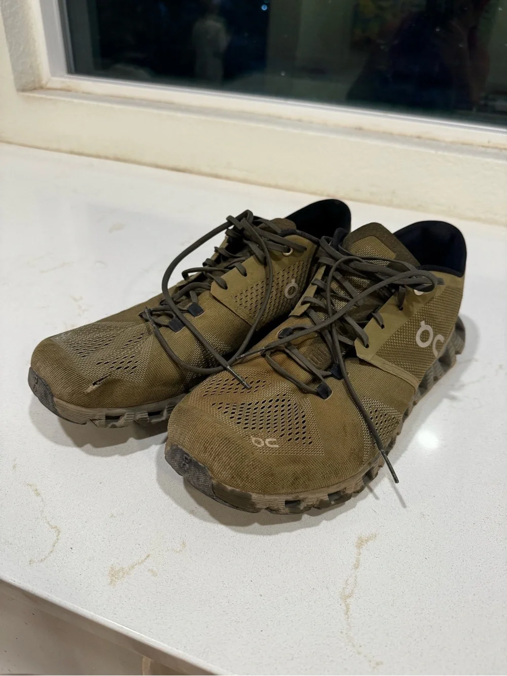 On Clouds Men's Olive Green Performance Running Shoes